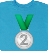 2nd Place Medal Emoji Whatsapp 21 Metee T Shirt